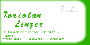 koriolan linzer business card